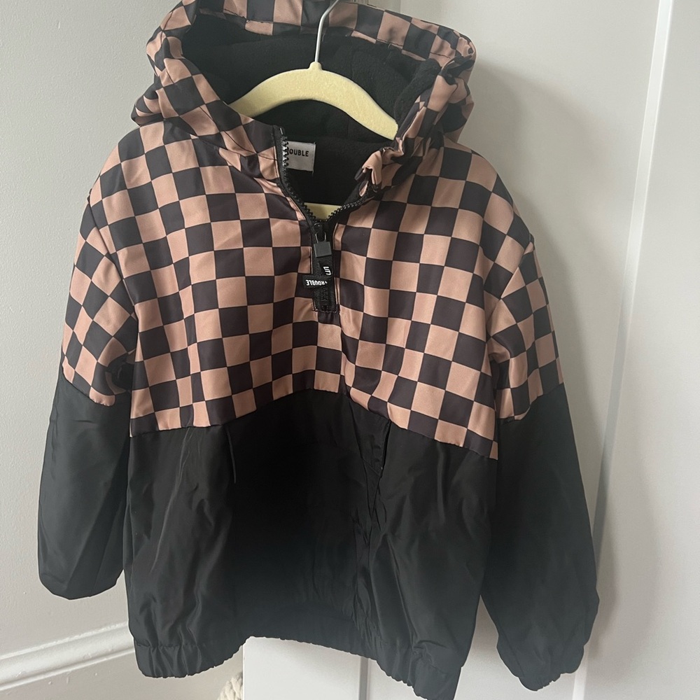 3T Kids Checkered Black and Brown Jacket- Never worn!